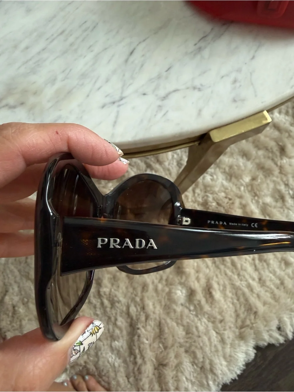 Prada Vintage Butterfly  🦋 Oversized Brown Gradient Sunglasses